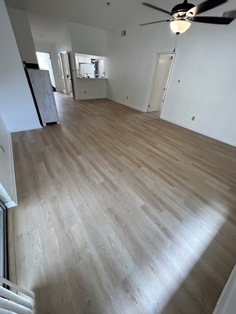 Living Room Before Vinyl Plank and Trim